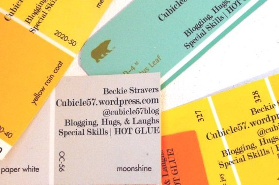 homemade Paint Chip Business Cards